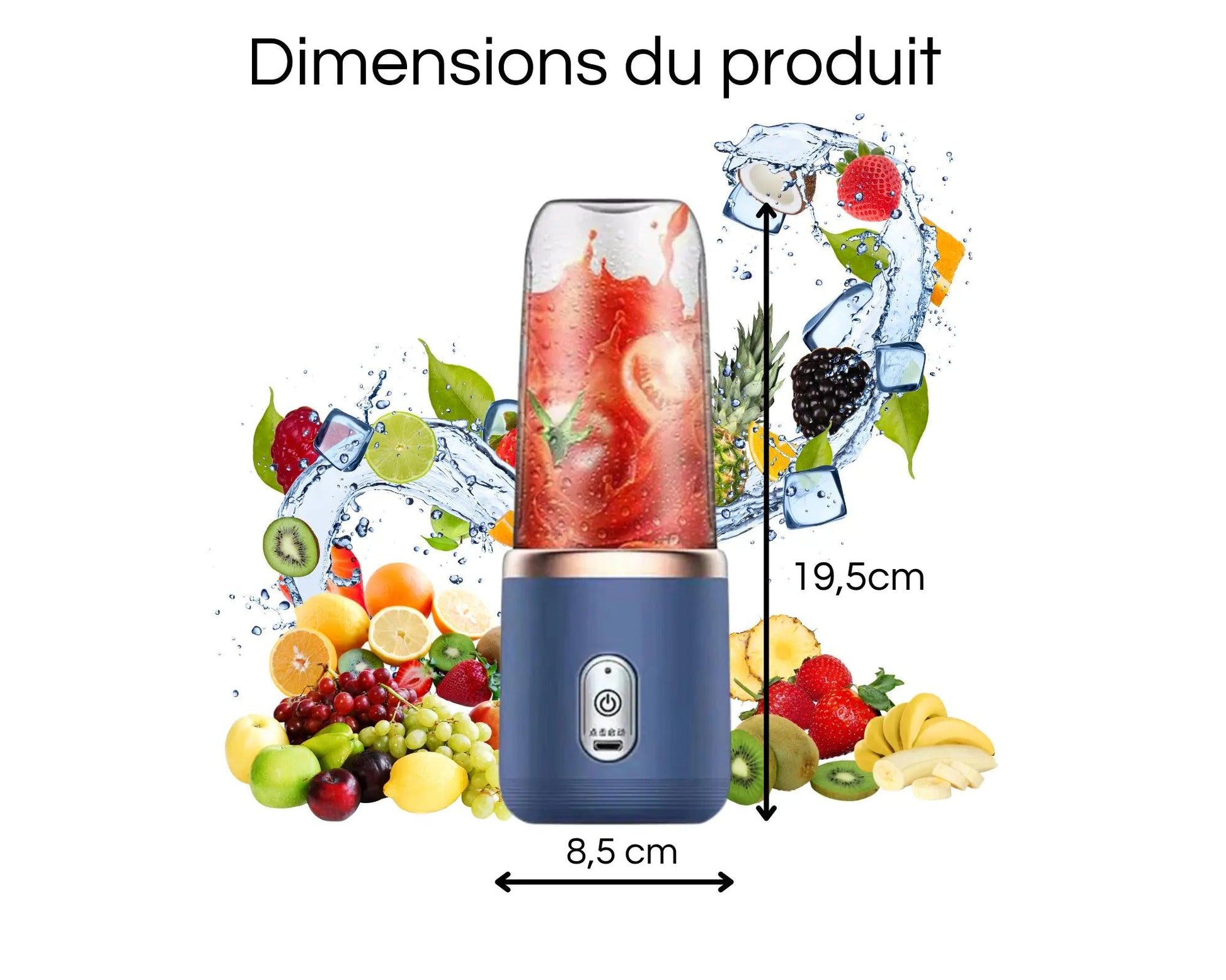 Mélangez vos ingrédients préférés n'importe où grâce à ce blender portable et sans fil